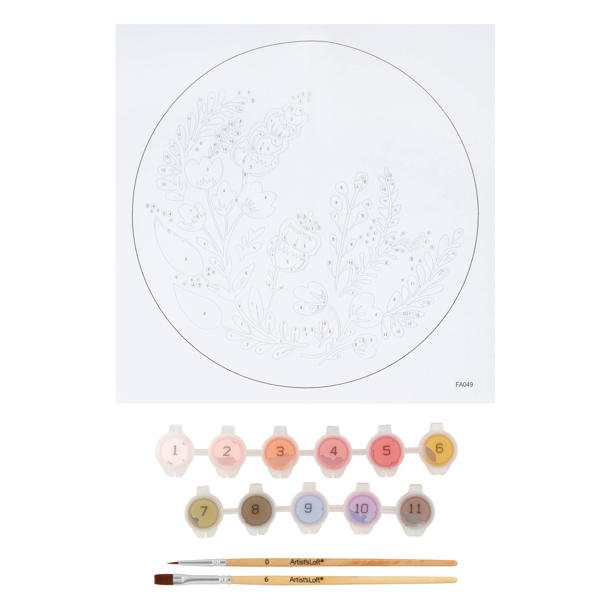Folk Art Paint-by-Number Plywood Surface Kit by Artist's Loft®